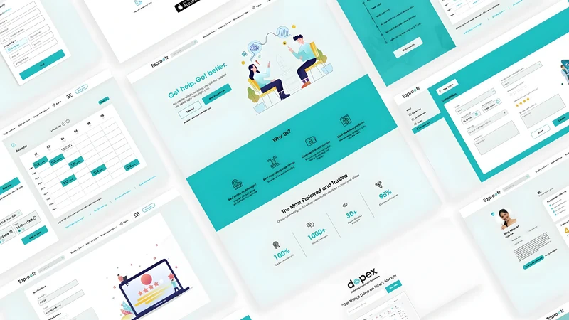Taprootz teal website and talent platform design